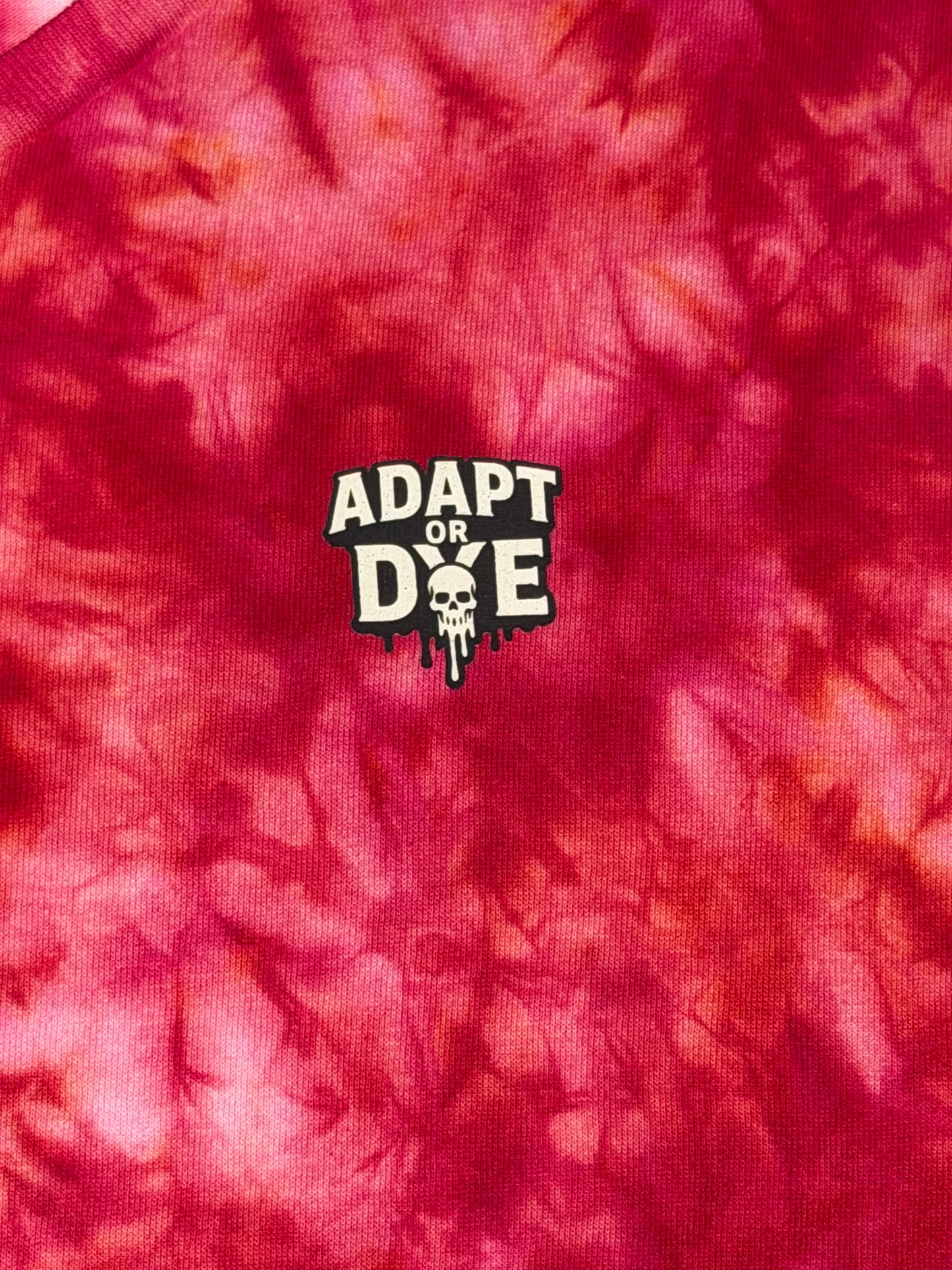 Womens Tie Dye Vneck (red) extra large