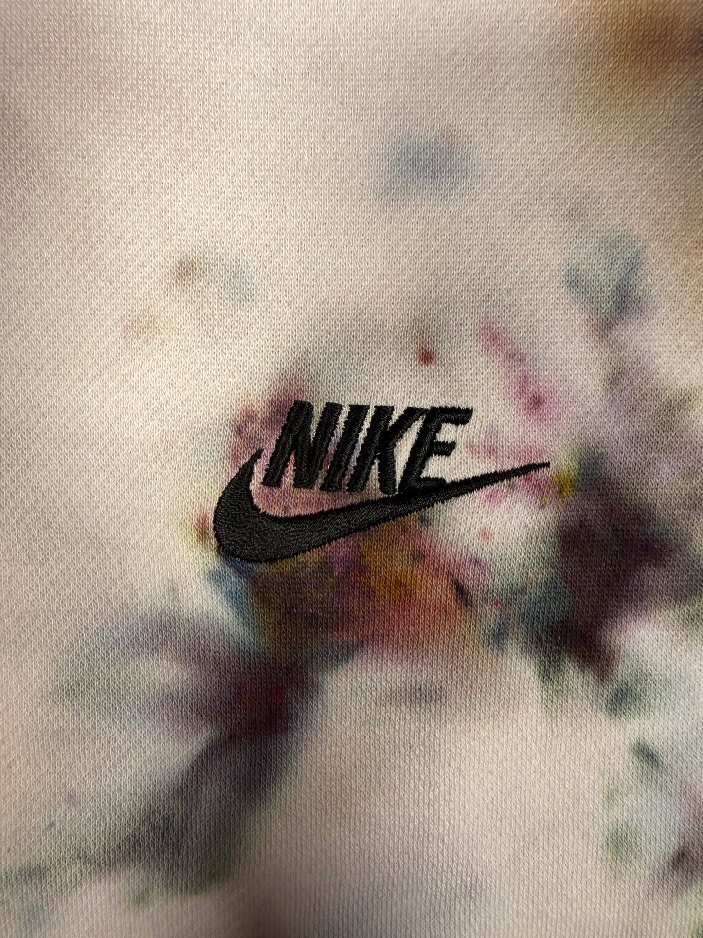 NIKE REMIX ZIP UP HOODIE (LARGE) HAND DYED ONE OF ONE (BLACK AND WHITE)