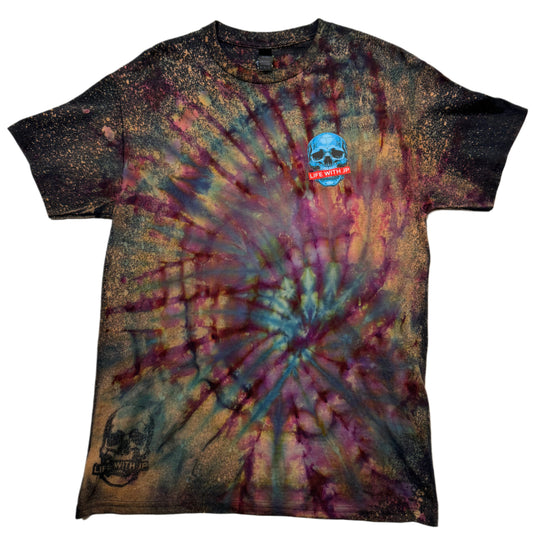 OG SKULL BLUE & PURPLE REVERSE TIE DYE (MEDIUM)