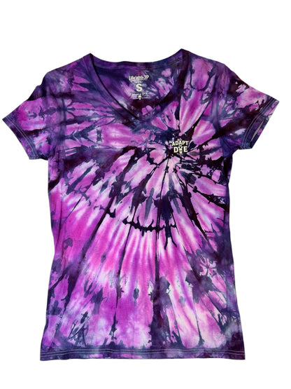 Womens Tie Dye Vneck (purple) small