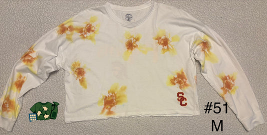 Remixed USC Tie-Dye Cropped Long Sleeve(Medium)