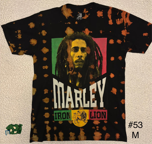 UpCycled Bob Marley “Iron Lion” Tee (Medium)