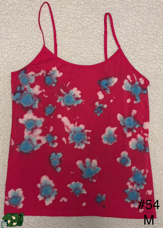 Remixed Tie-Dye Spaghetti Strap Tank (Medium)