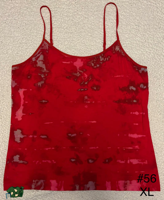 Remixed Red Spaghetti Strap Tank (Size XL)