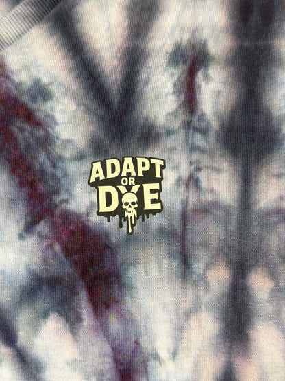 Womens Tie Dye Vneck (dark purple) Medium