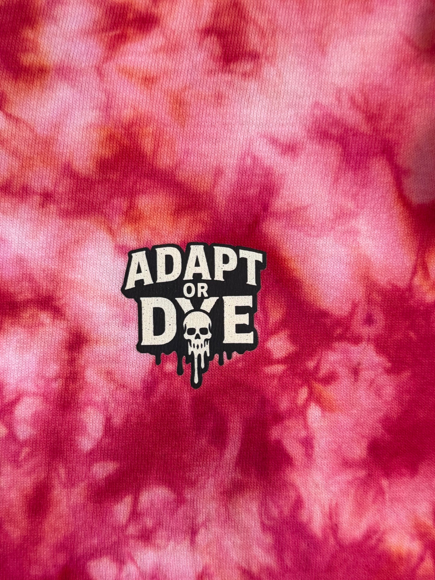 Womens Tie Dye Vneck (red) medium