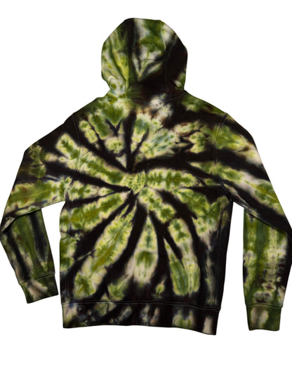 NIKE REMIX ZIP UP HOODIE (MEDIUM) HAND DYED ONE OF ONE (GREEN)