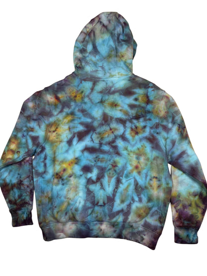 NIKE REMIX ZIP UP (LARGE) HAND DYED ONE OF ONE (BLUE / PURPLE)