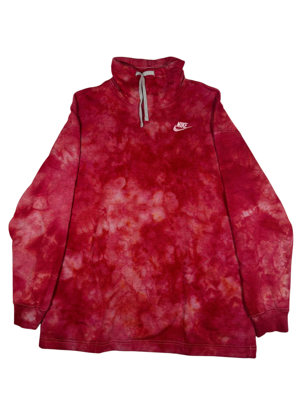 NIKE REMIX PULL OVER (SMALL) HAND DYED ONE OF ONE (RED)